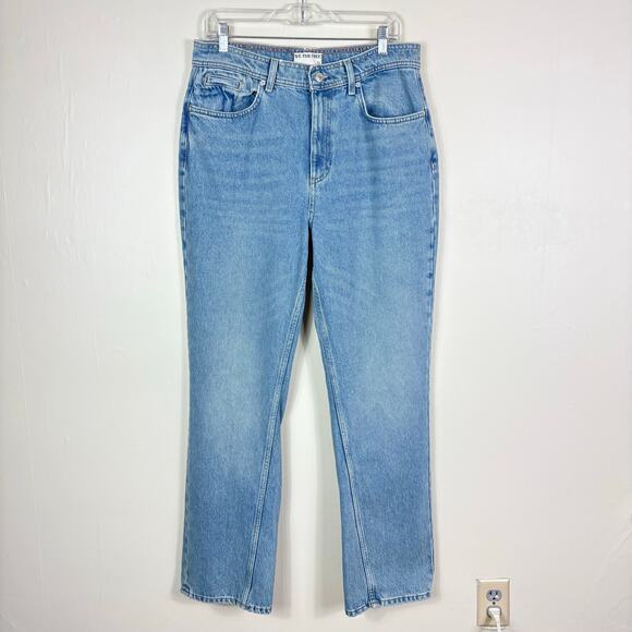 Free People We The Free Union Blue Xena High Rise Slim Straight Jeans - Picture 2 of 14